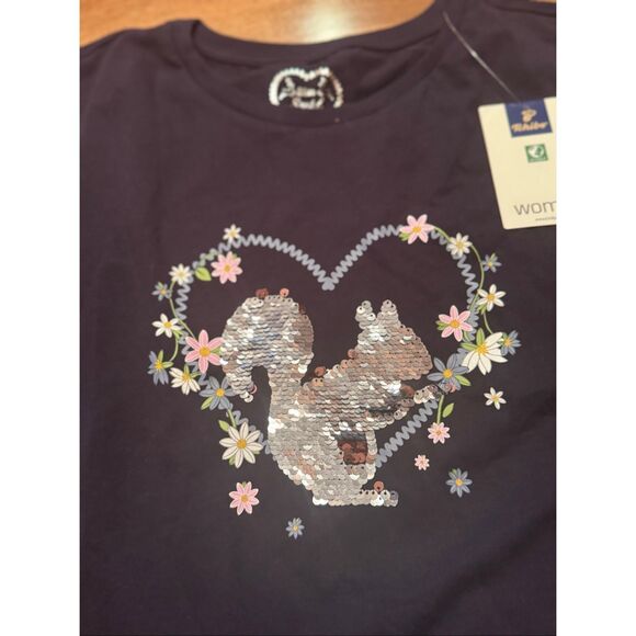 New with tags woman’s Tschibo Octoberfest flip sequin tshirt  from Germany size - Picture 2 of 5